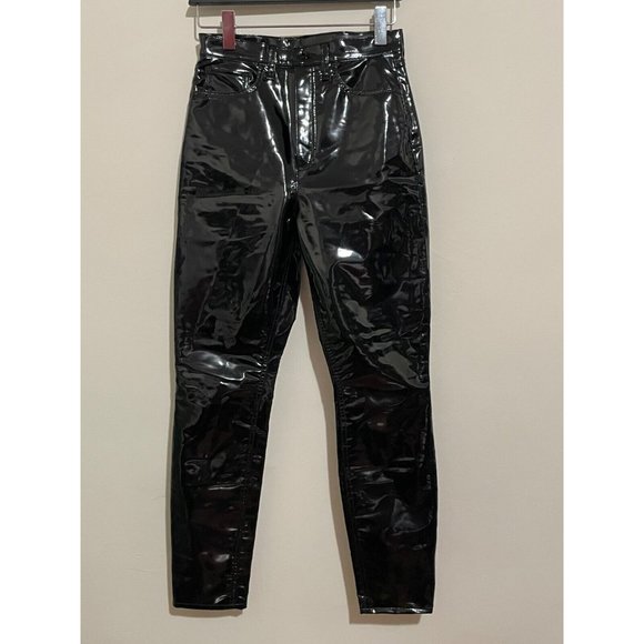 rag & bone Black Patent Leather Pants - Picture 1 of 5